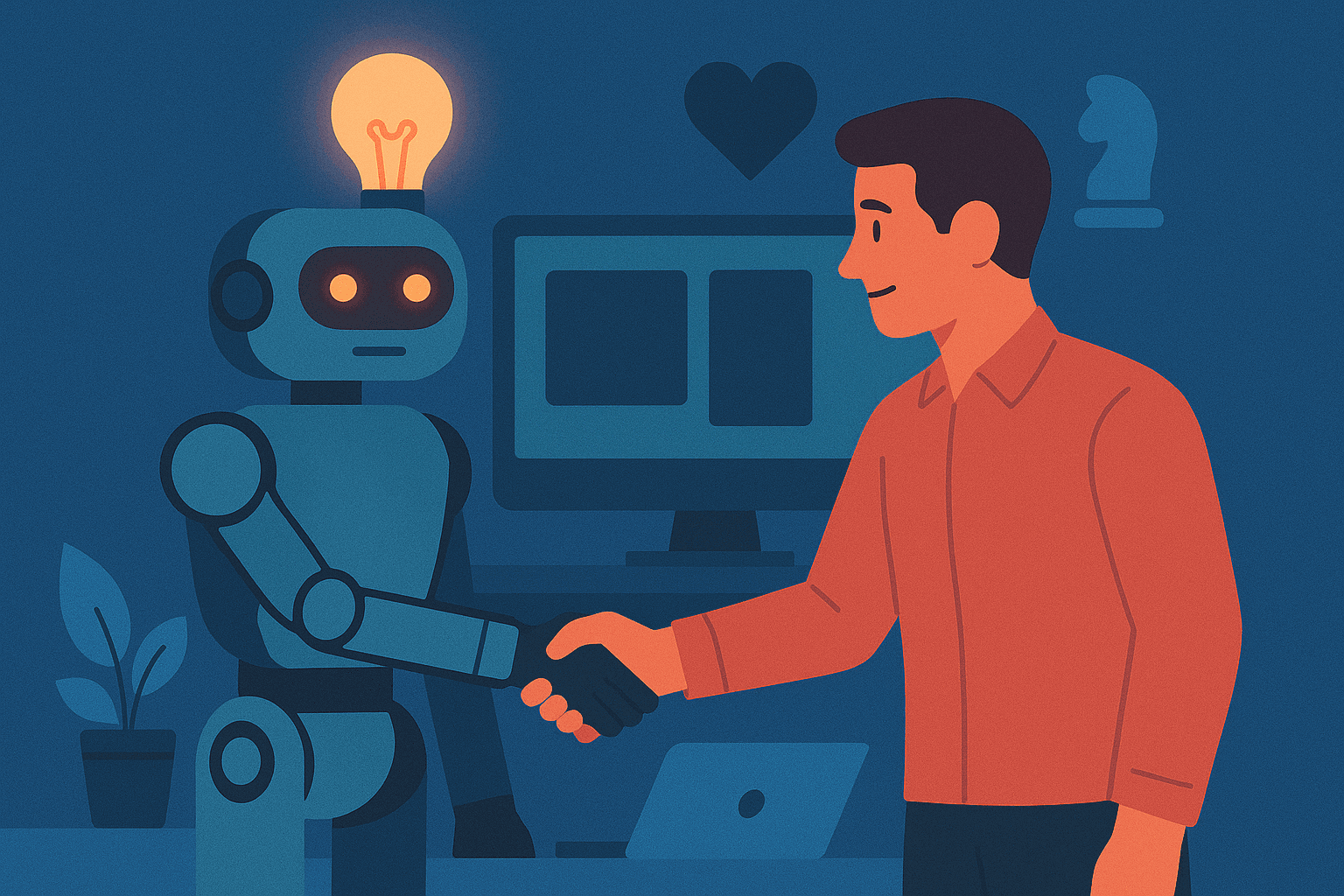 Human and AI cooperation because it's a job ai can't replace.