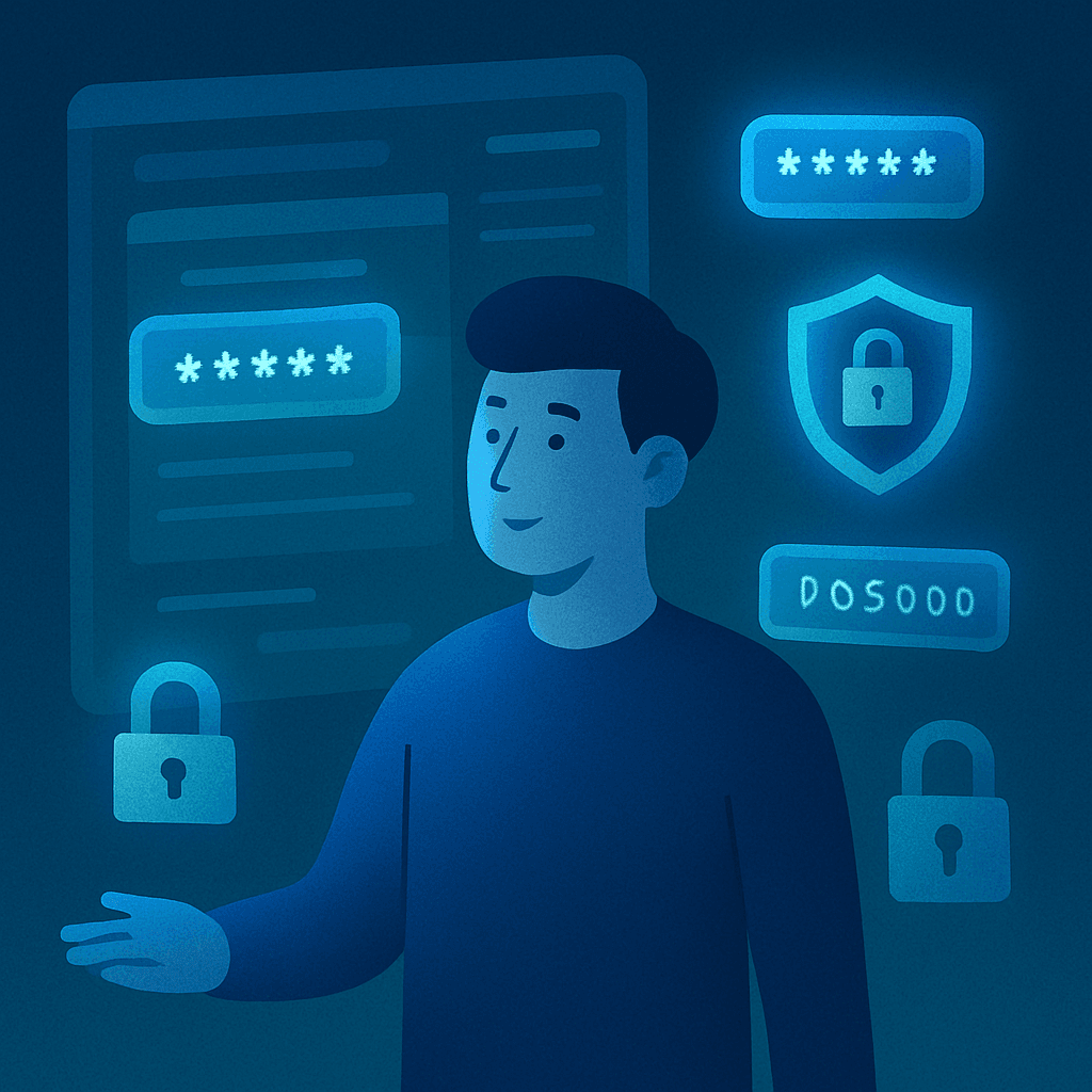 person comparing the best password managers in 2025