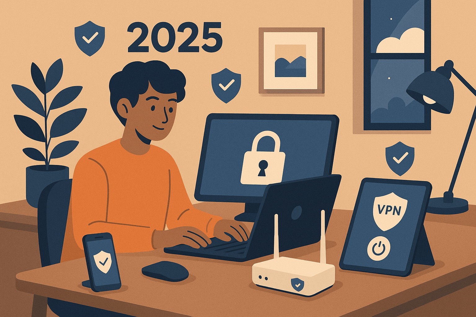 Secure your devices and stay private online with smart tools in 2025 home office setup