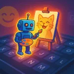 A phone keyboard showing the creation of Gboard AI stickers, representing the evolution of digital expression.